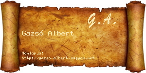 Gazsó Albert névjegykártya